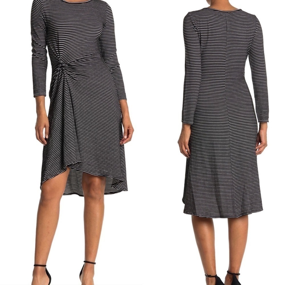 max STUDIO stripe twist detail knit dress. Size S